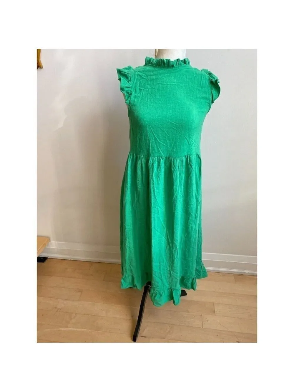 MELROSE & Market BNWOT Women Green Tiered Midi Dress Sz XSmall - Picture 2 of 6